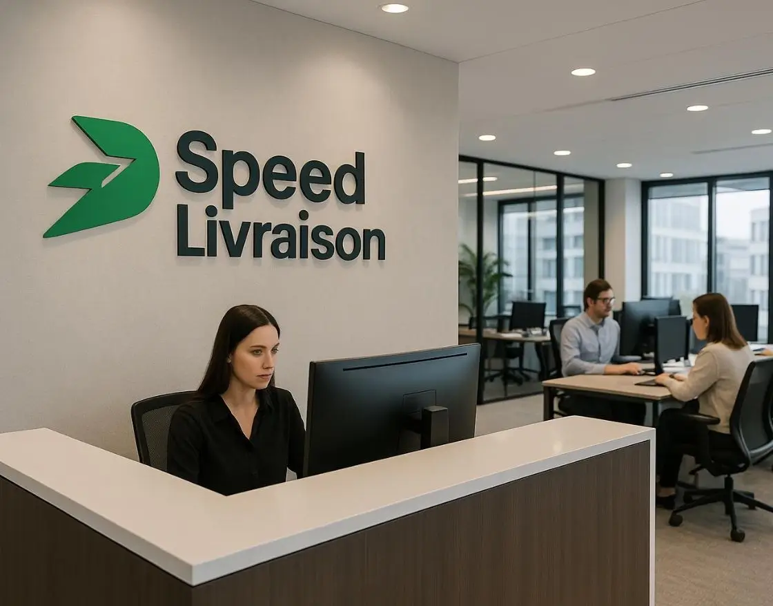 Équipe Speed Livraison préparant soigneusement des colis pour livraison